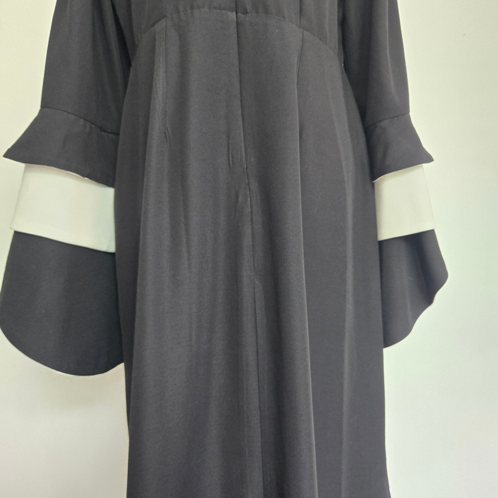 Annah Hariri Women Classic Modest Black Dress Bell Sleeve Chic Modern Long 12 — image 8 of 8
